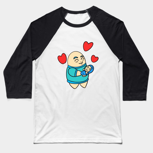 Fathers love - cute happy Baseball T-Shirt by Andrew Hau